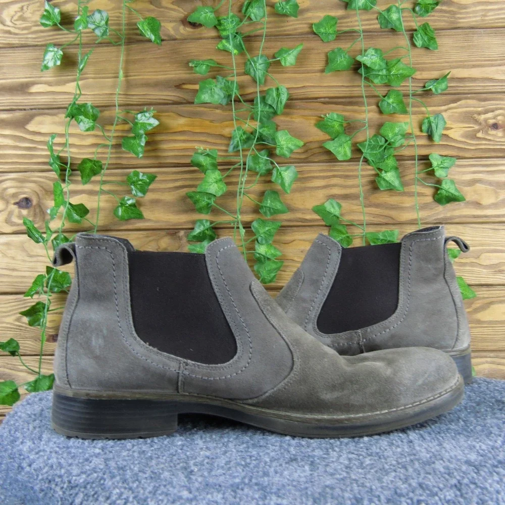 Nordstrom Men's Gray Suede Leather‎ Waterproof Ankle Boots Casual 45
